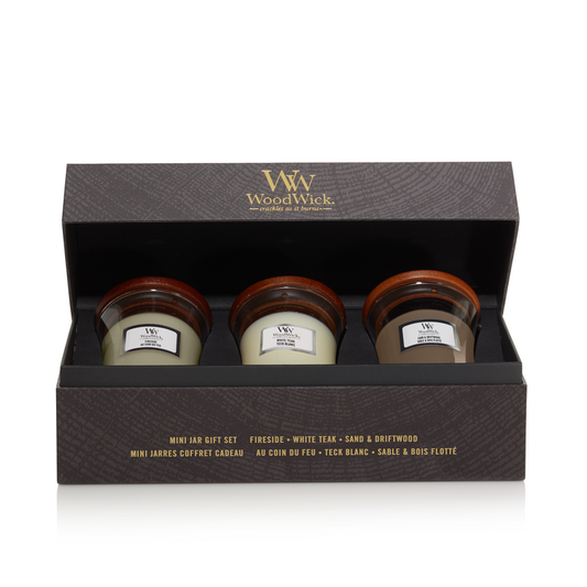 WoodWick - Deluxe Gift Set 3 Mini Candle - Woody