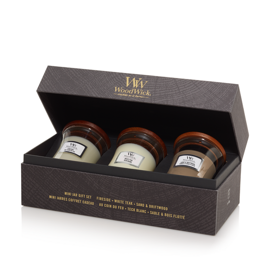 WoodWick - Deluxe Gift Set 3 Mini Candle - Woody